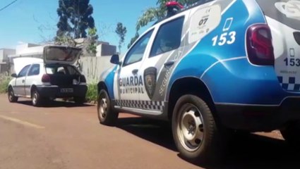 Carro que foi furtado ontem, em Cascavel, é recuperado pela Guarda Municipal