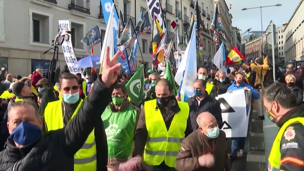 Polícias protestam em Madrid