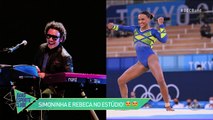 Rebeca Andrade, campeã do mundo, olímpica e agora cantora, foi recebida pelo Simoninha para bater um papo com a ginasta.