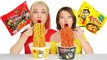 MUKBANG FIRE SPICY NOODLES Try Not To Eat Challenge! 100 Layers of Extreme Food by 123 GO! FOOD