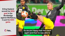 Haaland gives Dortmund energy says coach Rose after scoring return