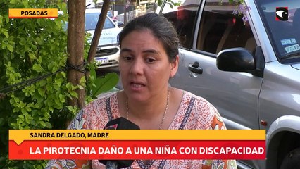 La pirotecnia daño a una niña con discapacidad