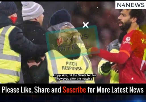 Pitch Invader Charges to Mo Salah Before Stewards Drag Him Away From Liverpool Star