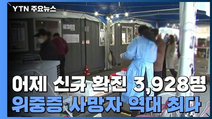 어제 신규 확진 3,928명...위중증·사망자 역대 최다 / YTN