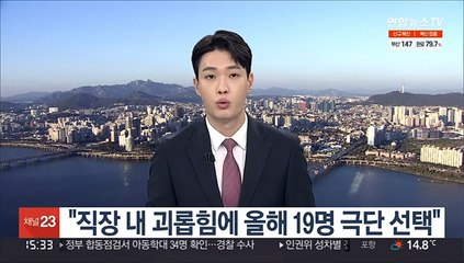 "직장 내 괴롭힘에 올해 19명 극단 선택"