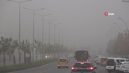 Diyarbakır'da etkili olan sis görüş mesafesini düşürdü