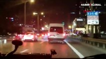 İstanbul'da alkollü ve ehliyetsiz sürücü trafikte makas atarak tehlike saçtı