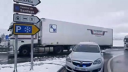 Desembolso de camiones en el norte de Burgos