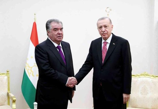 Cumhurbaşkanı Erdoğan, Tacikistan Cumhurbaşkanı Rahman ile görüştü