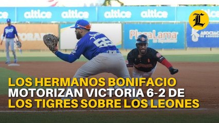Los hermanos Bonifacio motorizan victoria 6-2 de los Tigres sobre los Leones