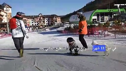 طفلة صينية تبلغ 11 شهرا تستحيل متزلجة على الجليد ونجمة على الشبكات الاجتماعية