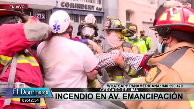 Cercado de Lima: se registra incendio en departamento de un edificio de la Av. Emancipación