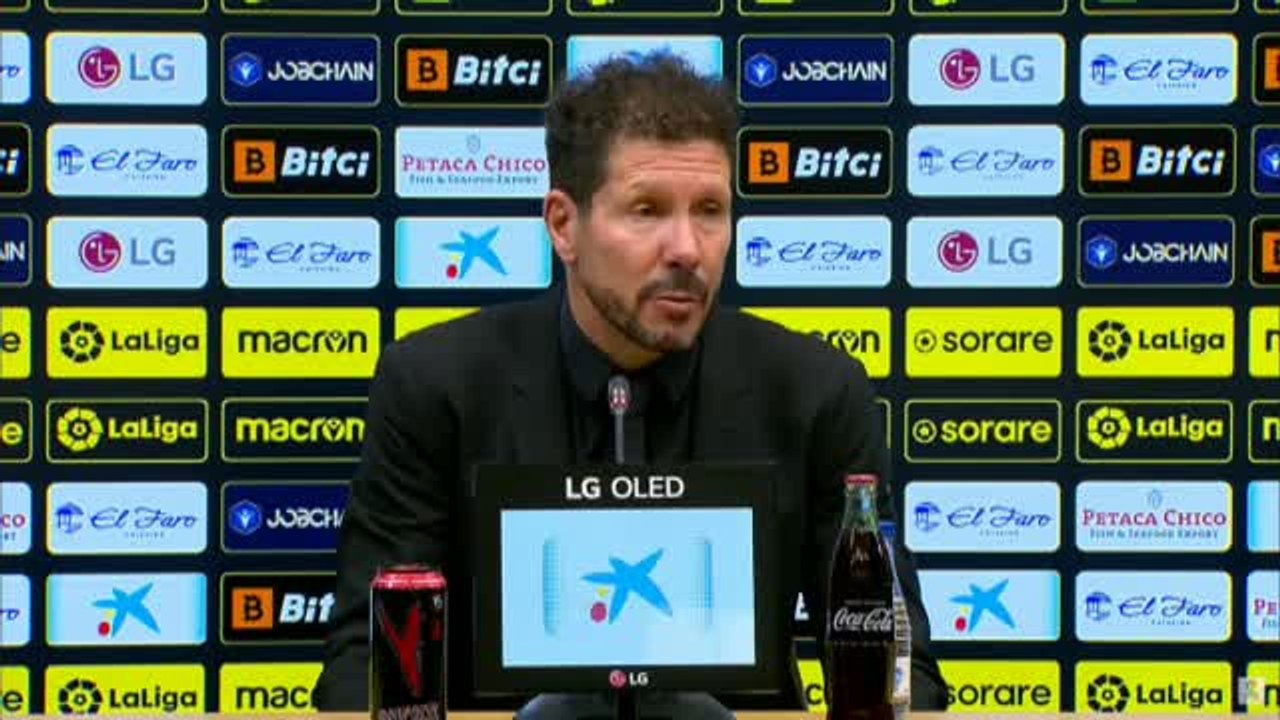 Simeone: "Confío absolutamente en el equipo, tenemos un plantel muy bueno"