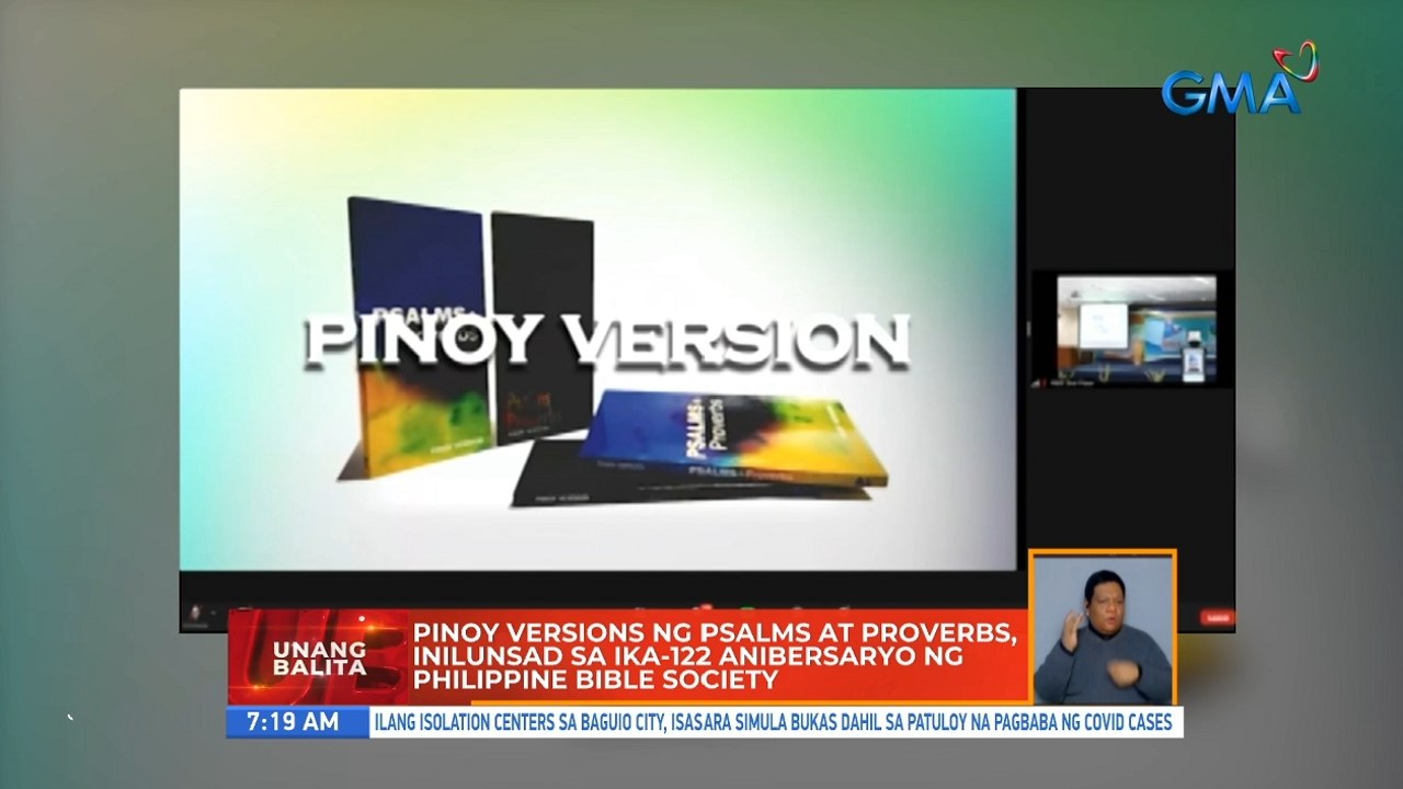 Pinoy version ng Psalms at Proverbs, inilunsad sa ika-122 anibersaryo ng Philippine Bible Society | UB