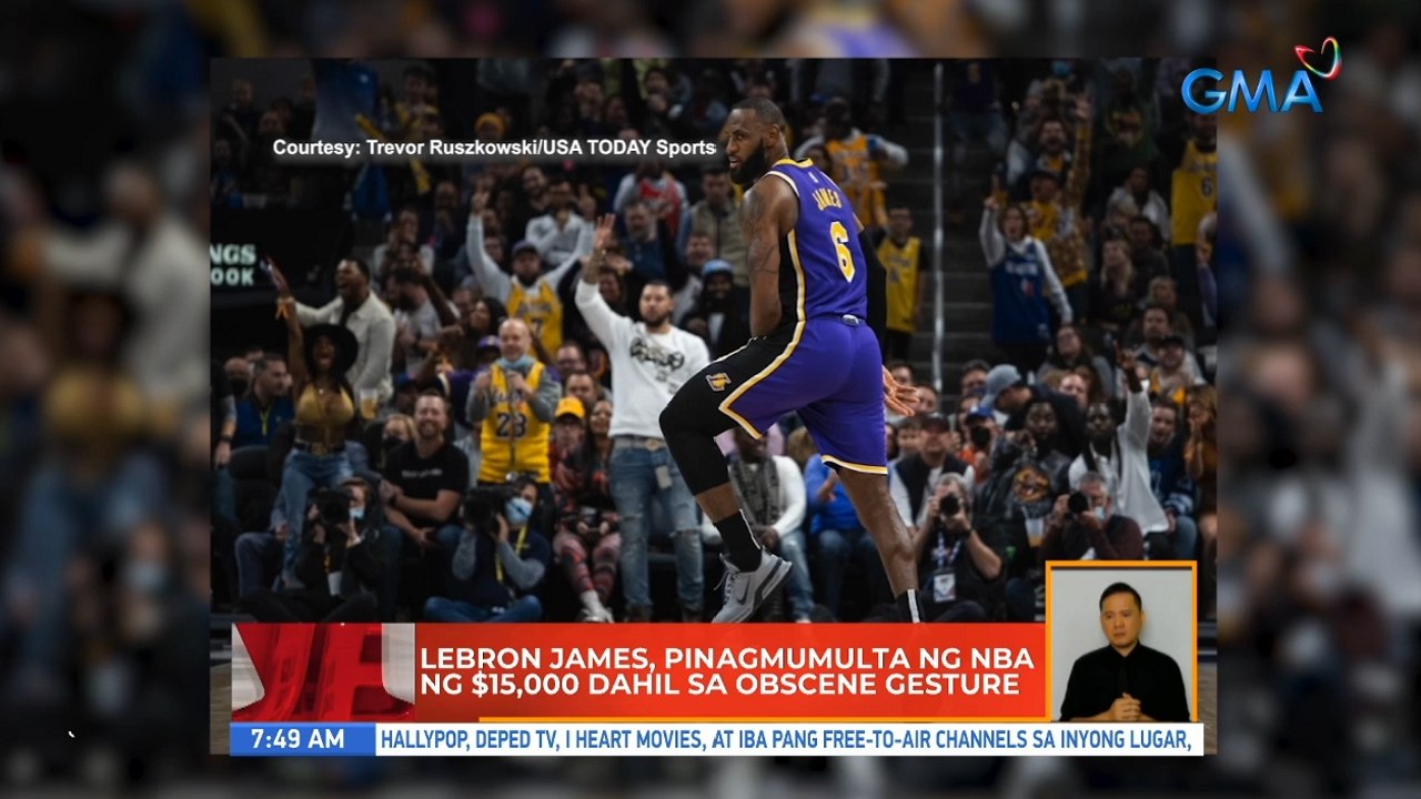 Lebron James, pinagmumulta ng NBA ng $15,000 da...