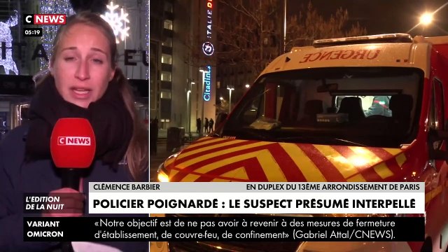 Paris - Le pronostic vital n'est plus engagé ce matin pour le policier grièvement blessé au couteau hier en fin d’après-midi par un jeune de 16 ans dans le centre commercial Italie 2