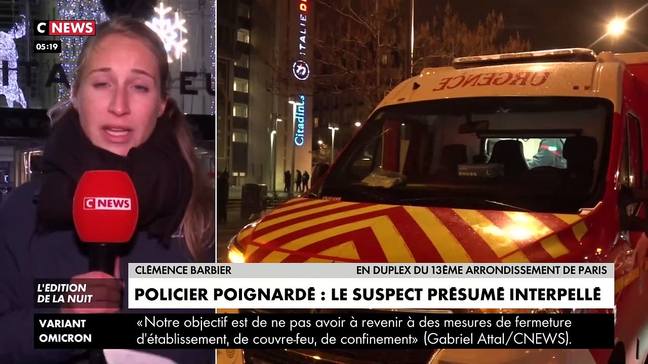 Paris - Le pronostic vital n'est plus engagé ce matin pour le policier grièvement blessé au couteau hier en fin d’après-midi par un jeune de 16 ans dans le centre commercial Italie 2
