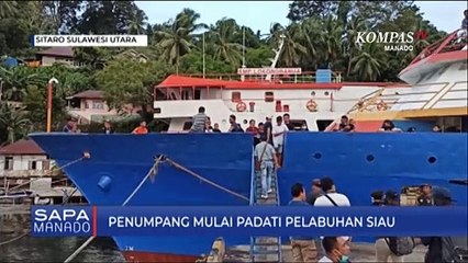 Penumpang Mulai Padati Pelabuhan Siau