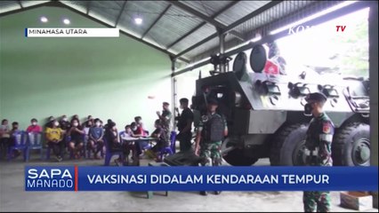 Vaksinasi Didalam Kendaraan Tempur