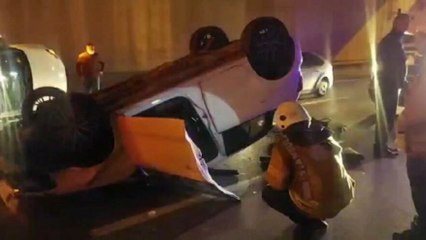 Makas atan otomobil kazaya neden oldu: 8 yaralı