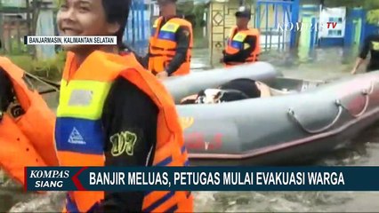 Banjir di Kalsel Meluas Hingga ke-6 Kabupaten, Warga Dievakuasi ke Pengungsian