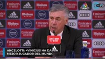 Ancelotti: «Vinicius ha dado otro paso para ser el mejor jugador del mundo»