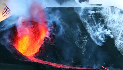 Descargar video: Impresionantes imágenes de la nueva boca eruptiva en el volcán de La Palma