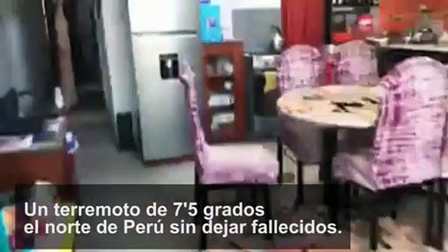 Fuerte terremoto de 7.5 en Perú provoca muchos daños materiales pero sin víctimas