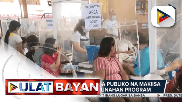 Senatorial Aspirant Harry Roque, nais umanong ma-adopt bilang guest candidate ng Partido Federal ng PHL -Sen. Go, nanawagan sa publiko na makiisa sa 'Bayanihan, Bakunahan' program -Gen. Assembly ng mga manggagawa, inorganisa ng mga taga-suporta ni VP Robr
