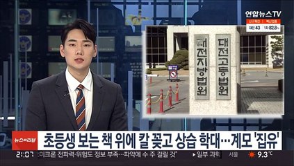 초등생 보는 책 위에 칼 꽂고 상습 학대…계모 '집유'