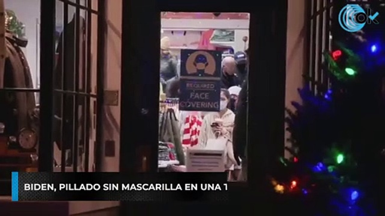 Biden, pillado sin mascarilla en una tienda que exige su uso
