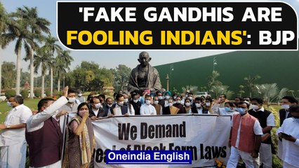 BJP mocks Congress’ farm laws protest outside Parliament; says ‘Rahul's paradise’ | Oneindia News