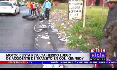 Ciclista y motociclista lesionados tras colisionar en col. Kennedy