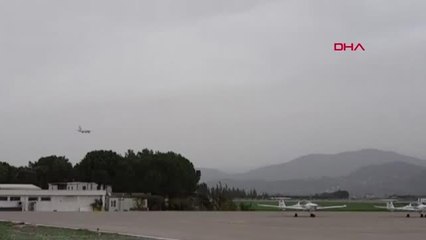 KUVVETLİ RÜZGAR NEDENİYLE UÇAK PİSTE İNEMEDİ