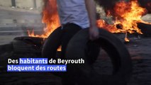 Des Libanais en colère bloquent des routes à Beyrouth