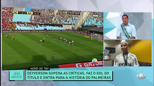 QUE MOMENTO! Herói do tricampeonato da Libertadores, Deyverson conversou exclusivamente com o Jogo Aberto e revelou o sonho de conhecer e tirar foto com o ídolo Edmundo. #JogoAberto