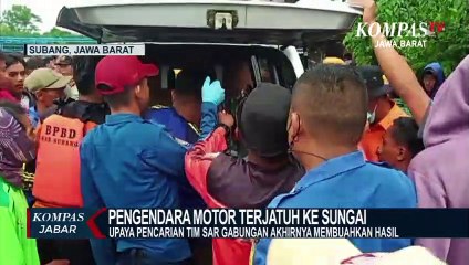Pengendara Motor Tewas Terjun Ke Sungai Citarum