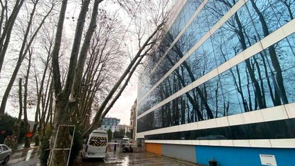 Sarıyer'de çatılar uçtu, ağaçlar devrildi