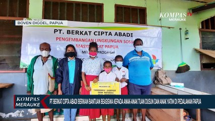 PT Berkat Cipta Abadi Berikan Bantuan Beasiswa Kepada Anak-Anak Tuan Dusun dan Anak Yatim di Pedalam