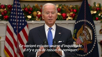 "Pas de raison de paniquer" face au variant Omicron selon Joe Biden