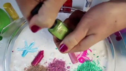 Mixing Makeup Into Glossy Slime ! RELAXING SLIME WITH FUNNY BALLOONS #4