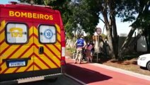Motociclistas ficam feridos após colisão com carro no Bairro São Cristóvão