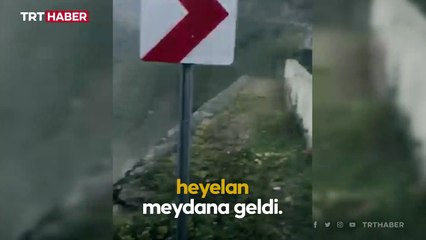 Ordu'daki heyelan anı saniye saniye görüntülendi