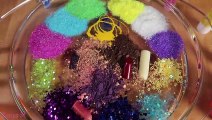 Mixing Makeup, Glitter and Mini Glitter Into Clear Slime ! MOST SATISFYING SLIME VIDEO !! #4