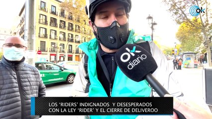 Los 'Riders' desesperados con el cierre de Deliveroo