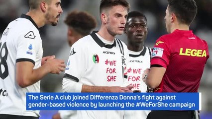 Spezia Calcio wear special jerseys to raise awareness for campaign against gender violence