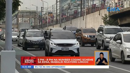 5 PM - 8 PM na number coding scheme sa EDSA, babalik ngayong linggo | UB