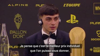 Ballon d’Or - Pedri : “J'espère avoir la chance de le gagner un jour”