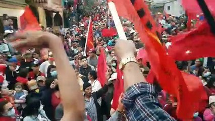 Miles de seguidores de Libre celebran el triunfo de su candidato en Lepaera, Lempira