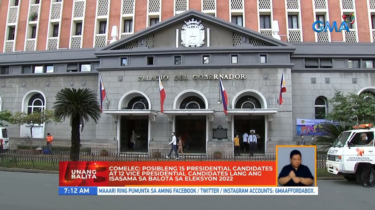 Comelec: Posibleng 15 presidential candidates at 12 vice presidential candidates lang ang isasama sa balota sa Eleksyon 2022 | UB